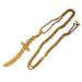 Oralgo's elegant necklace with curved knife Arabic sword chic Islamic collarbone chain Arabic collarbone chain jewelry gold