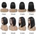 Short Straight Bob Human Hair Wig 8 Inch - Brazilian Virgin Lace Front Wig for Black Women with Baby Hair - Natural Black - Pre Plucked - 13x4 Frontal Wig - Buy Online on GoSupps.com