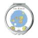 YENDOSTEEN Mirror Compact Mirror Map Wallpaper map spain Pocket Mirror portable mirror