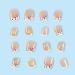 Buy Mrcuvaryas Cute French Press On Nails - Short 24-Piece Angular Acrylic Nail Tips with Pearl Gloss | White Cat French Fingernails for Women & Girls - Buy Online on GoSupps.com