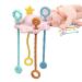Generic Babies Pulling Spring Authority Spinner sensor toys for toddlers |Safe interactive play-on-Montessori toy-toys for early development and activity in pink