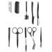 Buy Professional 10-Piece Eyebrow Care Set | Scissors Comb Tweezers & Shaving Tools - International Shipping Available - Buy Online on GoSupps.com