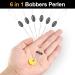 REALURE 150/300 STK Rubber Fishing Stopper - 6-in-1 Oval Pearls for 0.1-0.43mm Line - Ideal Trout Fishing Accessories - Buy Online on GoSupps.com