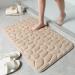 Comfort Collections Violet Bathrocking Set - Slip-Resistant Soft Memory Foam Toilet & Bathroom Carpet - Pebble Design 2-Part International Shipping Available - Buy Online on GoSupps.com