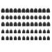 High Heel Replacement Tips  60Pcs / 30 Pairs 5 Different Sizes High Heel Replacement Tips TPU Material Shoe Repair Heels  Lower Noise  More Comfortable  Black