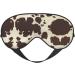 Cow Fur Print Soft Eye Mask for Sleep | Comfortable Travel Sleep Mask for Men & Women - Black - Buy Online on GoSupps.com