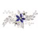 Bridal Sapphire Crystal Hair Comb Pearl Blue Crystal Leaf Marquise Hair Piece Prom Party Festival Wedding Hair Accessories for Women and Girls (Silver) Snap Clips - Buy Online on GoSupps.com
