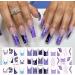 French Tip Nail Art Stickers - 24 Colorful Water Decals for DIY Manicure | Cute Heart & Star Designs for Women & Girls - Buy Online on GoSupps.com