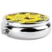 Fashion Pineapples Round Pill Box - 3 Compartment Mini Decorative Pill Organizer for Travel & Vitamins - Buy Online on GoSupps.com