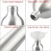 Zeoabsy 150ml Silver Aluminum Bottles - 4 Pack of Empty Round Containers for Cosmetics Oils & Travel - Perfect for Hotels & Bathroom Use - Buy Online on GoSupps.com