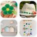 250 Pcs 1 inch Green & Multicolor Craft Pom Poms - Assorted Small Pompoms for DIY Projects & Decorations - Buy Online on GoSupps.com