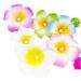 10 part 5 cm hair clamp with Hawaiian frangipani flower made of foam made of foam hair clip hair clip hair accessories hair jewelry accessory for beach party wedding event decoration (yellow)