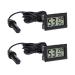 RUIZHI 2 Pack Mini Digital Hygrometer Thermometer Temperature Humidity Thermometers with Gauge Meter Probe for Reptile Aquarium Greenhouse Office