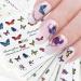 KINGMAS 50 Sheets Nail Art Stickers - Colorful Flower & Butterfly Water Transfer Decals for DIY Nail Design - Manicure Tips Decor - Classic Style - Buy Online on GoSupps.com