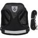Premium Reflective Soft Padded Dog Harness & Cat Dishes for Small Pets - Air-Mesh Leash Included Adjustable Fit (35-39cm) - Black - Buy Online on GoSupps.com