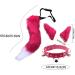 Faux Cat Ear Tail Set - Fake Cat Ear Tail Set | Faux Cat Ears Hair Clip Furry Wolf Long Tail Costume Halloween Party Cosplay Set Pink - Buy Online on GoSupps.com