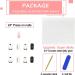 24pcs White Tip Short Square French False Nails with Love Designs - Cute Acrylic Press on Nails for Women and Girls - Buy Online on GoSupps.com