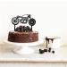 Silars 2pc Motorcycle Cake Topper - Happy Birthday Acrylic Decorations for Motorbike Enthusiasts - Buy Online on GoSupps.com