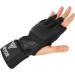 WYOX Gel Quick Hand Wraps for Boxing MMA Kickboxing - Padded Knuckle with Wrist Wrap Protection - Black S-M - Buy Online on GoSupps.com