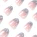 Summer Glitter French Tip Short Round Press on Nails - 24 Pcs with Stars Designs | Glossy False Nails for Women and Girls - Includes Nails Glue | Artificial Acrylic Full Cover False Nails - Style1 - Buy Online on GoSupps.com