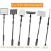 Hygger Carbon Fiber 6-in-1 Aquarium Cleaning Tool Kit - Algae Scraper, Scrubber, Sponge, Telescopic Handle Fish Tank Brush Cleaner Set for Saltwater & Freshwater - Buy Online on GoSupps.com