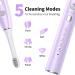 SARMOCARE Sonic Electric Toothbrush - Rechargeable for Adults & Kids | 5 Modes, 3 Intensity Levels | Waterproof, Wireless Charging | Smart Timer & Travel Case - Purple - Buy Online on GoSupps.com