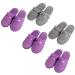 Tianmao 5 pairs of slipper hotels lipper tortier hip slippers with closed toes universal size 28.5 * 11cm coral fleece guest slippers for spa party guests hotel and travel unit size 3 purple 3 purple