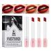 Matte Lipstick Cigarette Case Style Non-stick Red Velvet Cup Easy to Color 4 Piece Set of Lip Gloss Tube Cigarette Lip Stain Long Lasting Waterproof Elegant Woman Nude Charm Lip Tint for Lady 01