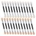 Hemoton 48 Pcs Latex Eye Shadow Stick Makeup Applicator Comestic Applicator Eyeshadow Aluminum 7.5x1x0.5cmx2pcs Beige Khaki X2pcs