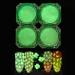 4 boxes/set luminous nail art sequins glitter nail art nail sticker glitter make -up for women/girl manicure DIY or nail studio art craftsmanship masquerade party (heart star flowers moon)