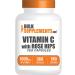 BulkSupplements.com Vitamin C with Rose HIPS Capsules - Ascorbic Acid Supplemnet Rose HIPS for Immune Support - Vegan 2 Capsules per Serving (1000mg) 360 Count (Pack of 1)