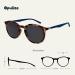Opulize Met Sunderer Glasses - Slim Round Frame Spring Hinges Scratch-Resistant UV400 Tinted Lens - Unisex - +1.50 Diopter - Brown Tortoise & Dark Blue Arms - Buy Online on GoSupps.com