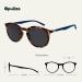 Opulize Met Sunderer Glasses - Slim Round Frame UV400 Protection Scratch-Resistant Tinted Lens +3.50 Dioptries Unisex Brown Tortoise & Dark Blue Arms - Buy Online on GoSupps.com