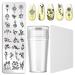 3pcs Nail Art Stamping Plate Set with Silicone Stamp and Scraper Stainless Steel Nail Art Image Templates Set X06