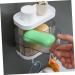 Ciieeo 2pcs Box Storage Box Washcloth Holder Self Draining Soap Dish Wall-mounted Soap Dish Rotating Stand Soap Holder Wall-mounted Soap Stand Glove Box White Double Layer Plastic - Buy Online on GoSupps.com