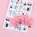 Nail Decor Spring Summer Smile Line Design Nail Art Stickers 3D Black White Geometry French(STZ-CS116) - Buy Online on GoSupps.com