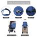 KONO Baby Diaper Bag Backpack - Multifunctional Travel Backpack with Large Capacity & 2 Stroller Straps (Blue) - E6705 BE M - Buy Online on GoSupps.com