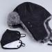 Lainin Winter Trapper Hat with Mask | Russian Ushanka Trooper Aviator Ski Hat - Black - Buy Online on GoSupps.com