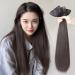 SOLUSTRE Synthetic Hair Piece Long Straight Clip In Hair Extension Women Hairstyle Accessory 80X15CM Black - Buy Online on GoSupps.com