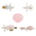 5 Pieces Pearl Shell Starfish Hair Clip Set  Coldairsoap Artificial Starfish Hair Clips Acrylic Resin Shell Pearl Seashell Hair Clip Headwear Styling Beach Mermaid Hairpin for Women Ladies