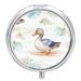 Round Pill Box Watercolor Duck Print 3 Compartment Medicine Pill Case Print Pill Organizer Decorative Metal Portable Pill Box Pocket Pill Box Style-7
