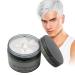 Unisex Temporary Hair Coloring Styling Mud Wax Cream for Halloween Dress Up (white) - Disposable