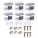 Artibetter 6pcs Glass Clip Desk Partition Clamp Glass Railing Glass Clamps Adjustable Glass Tray Laminate Clamp 2.3X2.2cm Silver