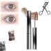 Jade Rosebury Iron Wand Mascara 3D Curling Eyelash Iron Mascara Black Washable Metal Mascara Waterproof Long Lasting Curl Brushless Metal Wand Mascara for Women Voluming Lash Extensions Brown