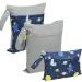 Hi Sprout Grab and Go Wet Dry Cloth Diaper Bag - Waterproof Washable Reusable Organizer (Space Adventure) - Buy Online on GoSupps.com