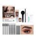 2 in 1 Lash & Brow Color Kit Natural Eyebrow Makeup Kit Professional Eye Brow Eye Lash Coloring Set Black