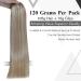 Laavoo 55cm Real Hair Clip-In Extensions - Blond Remy Human Hair Ash Blonde Highlights 105g 7pcs #18/613 - Buy Online on GoSupps.com