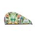 Toucans Parrot Palm Tree Leaves Coral Velvet Dry Hair Cap Quick-Dry Hair Towel Wrap for Women and Men Ideal for Travel & Home