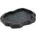 Hffheer Reptile Food Water Dish Durable Reptile Rock Feeder Bowl Tortoise Lizard Resin Water Bowl Reptile Terrarium Food Dish (M-Black) M Black - Buy Online on GoSupps.com