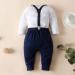 Haokaini Baby Boy 1st Birthday Bow Tie Romper Bodysuit Navy Blue 9-12 Months - Buy Online on GoSupps.com